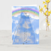 Mannelijke hond sympathie kaart - trap naar de hem (Gele Bloem)