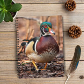Mannelijke Hout Duck in de Bossen Notitieboek