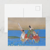 Mannelijke Hoveling die op Horseback Rivier (1839) Briefkaart (Voorkant / Achterkant)