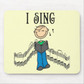 Mannelijke I Sing T-shirts en cadeautjes Muismat (Voorkant)
