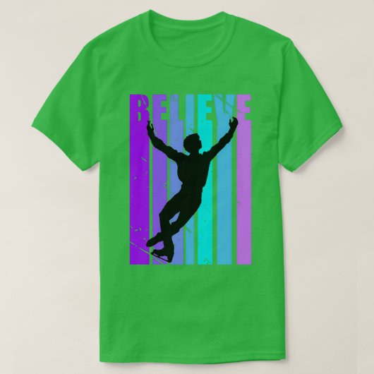 Mannelijke ijsschaatsen Mannelijke figuur Skater T-shirt (Design voorkant)