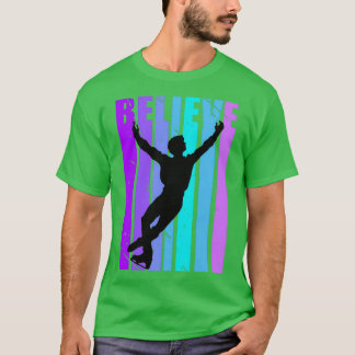 Mannelijke ijsschaatsen Mannelijke figuur Skater T-shirt