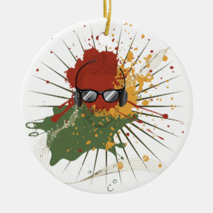 Mannelijke illustratie keramisch ornament