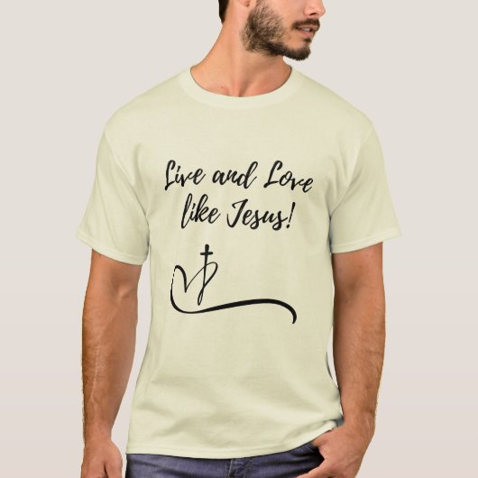 Mannelijke Jezus T-shirt (Voorkant)