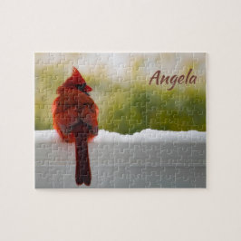 Mannelijke kardinaal 10x8 eenvoudig legpuzzel