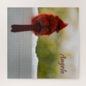 Mannelijke kardinaal 20x20 uitdagend legpuzzel (Horizontaal)