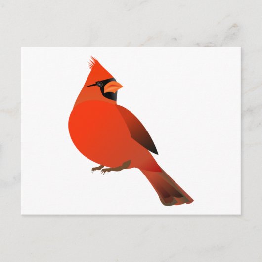 Mannelijke kardinaal Bird Briefkaart (Voorkant)