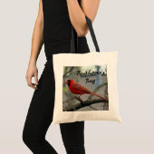 Mannelijke kardinaal "Bird Lover's" Tote Bag (Voorkant (product))