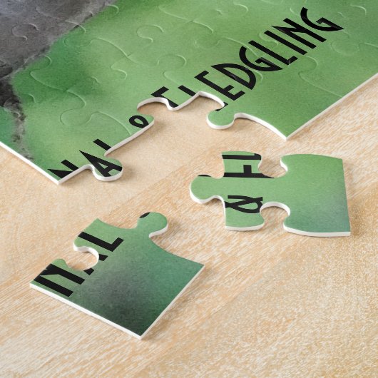 Mannelijke kardinaal en Fledgling, vogelliefhebber Legpuzzel (Zijkant)