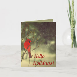 Mannelijke kardinaal feestdagen kaart