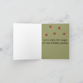 Mannelijke kardinaal feestdagen kaart (Binnen)