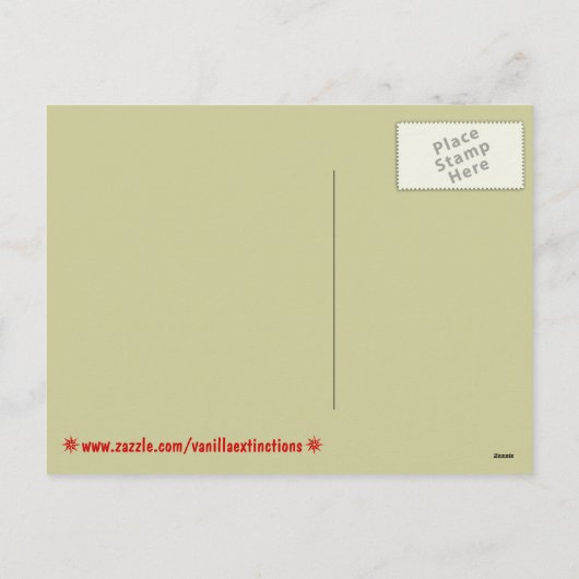 Mannelijke kardinaal feestdagenkaart (Achterkant)