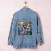 Mannelijke kardinaal in de Moonlight Cherry Blosso Denim Jacket (Hangar)