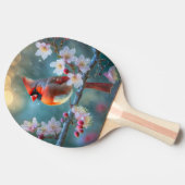 Mannelijke kardinaal in de Moonlight Cherry Blosso Tafeltennisbatje (Zijkant)