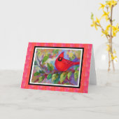 Mannelijke Kardinaal Kaart (Gele Bloem)