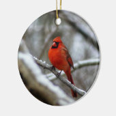 Mannelijke kardinaal keramisch ornament (Links)