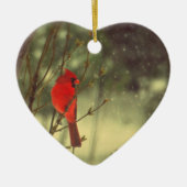 Mannelijke kardinaal keramisch ornament (Voorkant)