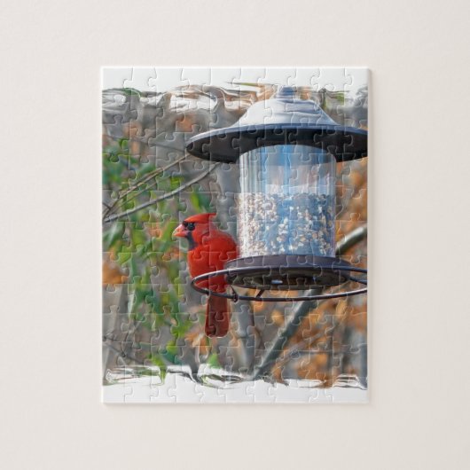 Mannelijke kardinaal legpuzzel (Verticaal)