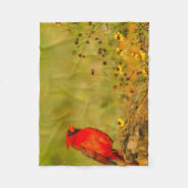 Mannelijke kardinaal op log fleece deken (Voorkant)