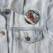 Mannelijke kardinaal ronde button 5,7 cm (In situ)