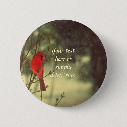 Mannelijke kardinaal ronde button 5,7 cm (Voorkant)