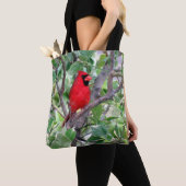 Mannelijke kardinaal - Rundant Bird Canvas tas (Dichtbij)