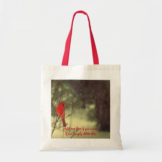 Mannelijke kardinaal tote bag (Voorkant)