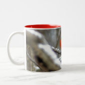 Mannelijke kardinaal tweekleurige koffiemok (Links)