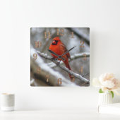 Mannelijke kardinaal vierkante klok (Huis)