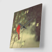 Mannelijke kardinaal vierkante klok (Hoek)