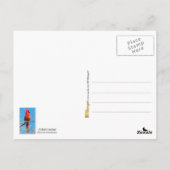 Mannelijke kardinaal vogel briefkaart (Achterkant)