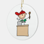 Mannelijke keuze Afbeelding Cook Keramisch Ornament (Links)