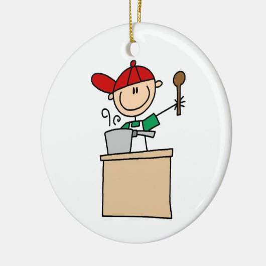 Mannelijke keuze Afbeelding Cook Keramisch Ornament (Links)