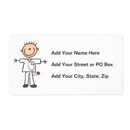 Mannelijke keuze Afbeelding Verpleegbare T-shirts  Etiket (Voorkant)