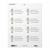 Mannelijke keuze Afbeelding Verpleegbare T-shirts  Etiket (Full Sheet)