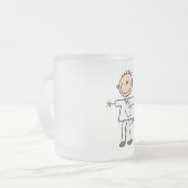 Mannelijke keuze Afbeelding Verpleegoverhemden en  Matglas Koffiemok (Voorkant links)