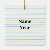 Mannelijke kinderarts met kerstversiering voor kin keramisch ornament (Achterkant)