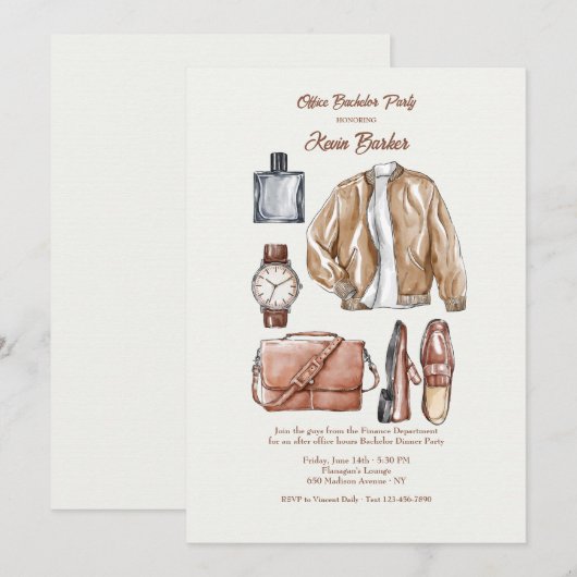 Mannelijke kleding kaart (Voorkant / Achterkant)