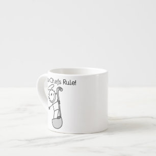 Mannelijke koks heersen espresso kop