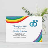 Mannelijke komt uit de Kast Uitnodiging (Staand voorkant)