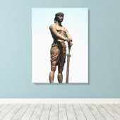 mannelijke lapu torso canvas afdruk (Insitu (Houten vloer))