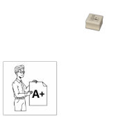 Mannelijke leerkrachten met een A+-graad Rubberstempel (Gestempeld)