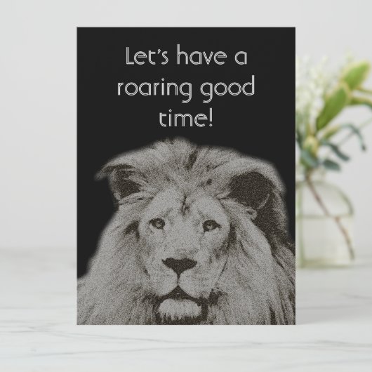 Mannelijke Leeuw - Driedaagse Partij Kaart (Staand voorkant)