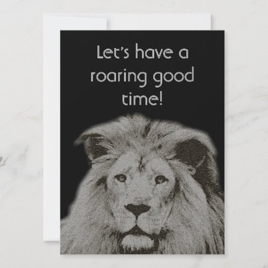 Mannelijke Leeuw - Driedaagse Partij Kaart (Voorkant)