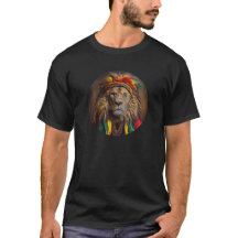 Mannelijke leeuw gekleed in rastafariaanse outfit