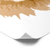 mannelijke leeuw met blauwe ogen poster (Hoek)