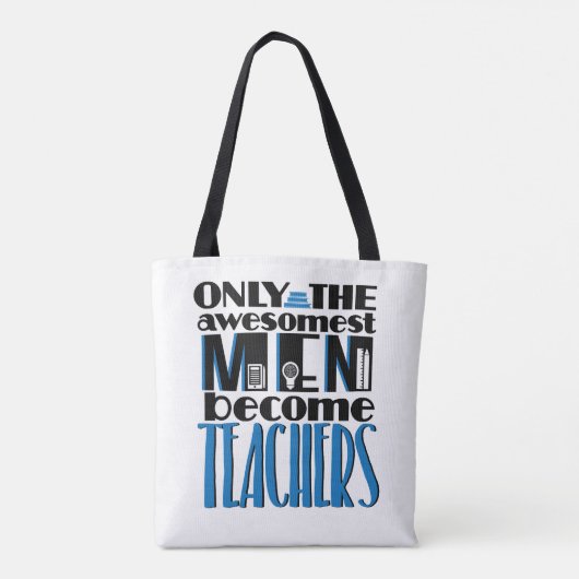 Mannelijke leraar Canvas tas (Achterkant)