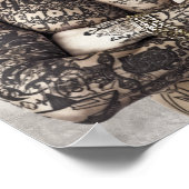 Mannelijke Lichaam Tatoeage Foto Poster (Hoek)