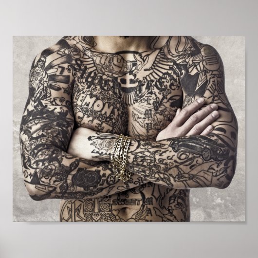 Mannelijke Lichaam Tatoeage Foto Poster (Voorkant)