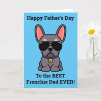 Mannelijke Lila Tan French Bulldog Vaderdag kaart